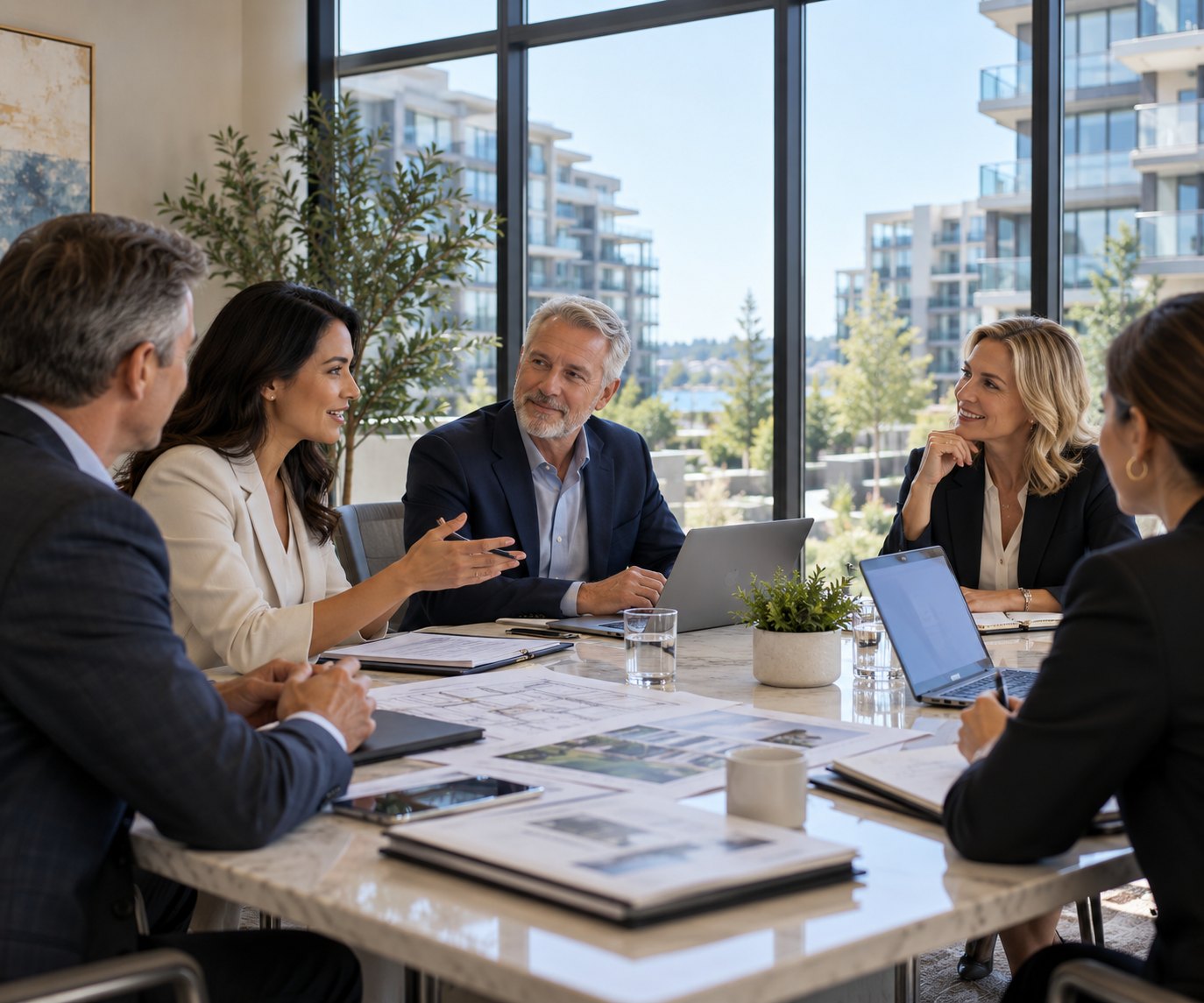 Condominium manager meeting with Board members